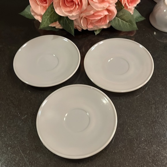 Hazel Atlas Ovide Grey Platonite - Cup and Saucer - (Set of 3) - Picture 4 of 5